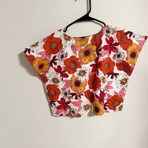 NWT Tuckernuck Sur La Vague Poppy crop Top cotton size S - Picture 6 of 7